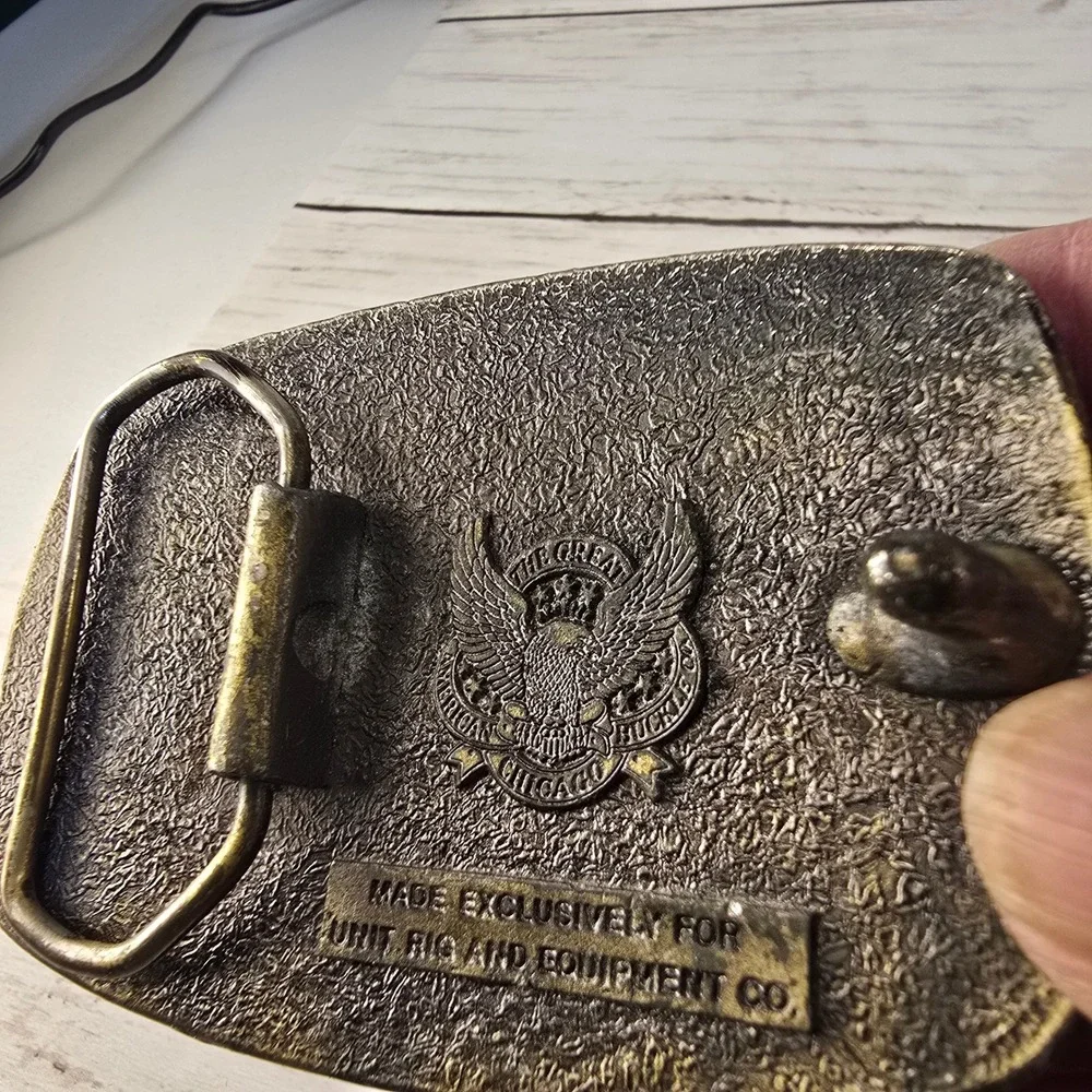 Vintage Lectra Haul Unit Rig Equipment Co Mining Truck Belt Buckle Chicago Brass